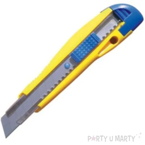 noz do tapet plastikowy zolto niebieski titanum 18mm