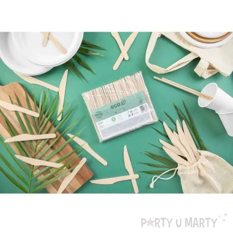 noze drewniane ekologiczne partydeco 16 5 cm 100 szt