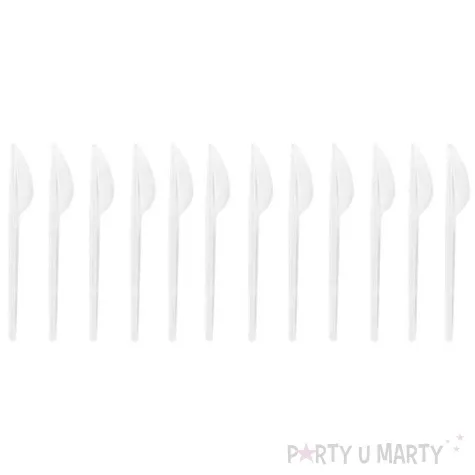 noze plastikowe biale arpex 16 5 cm 12 szt