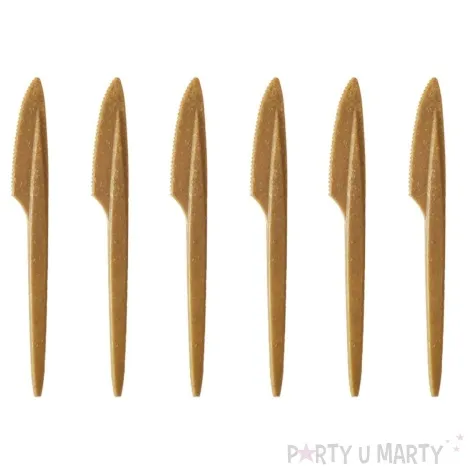 noze plastikowe biokompozyt brazowe ravi 6 szt