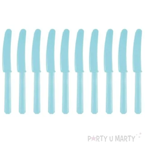 noze plastikowe blekitne amscan 17 cm 10 szt