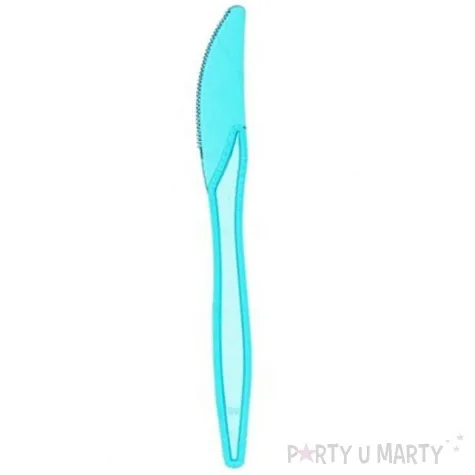 noze plastikowe blekitne transparentne 15 cm 10 szt