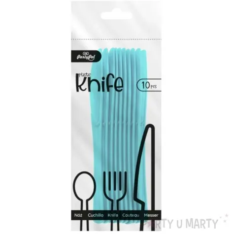 noze plastikowe classic blekitne partypal 10 szt