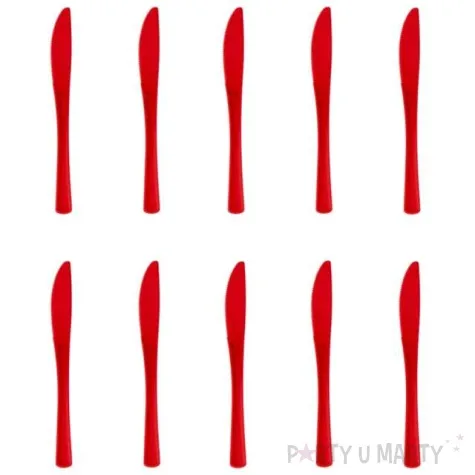 noze plastikowe classic czerwone partypal 10 szt