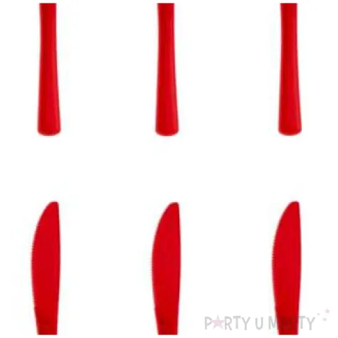 noze plastikowe classic czerwone partypal 10 szt