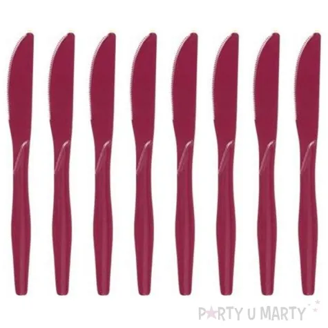 noze plastikowe classic godan bordowe 16 5 cm 8 szt