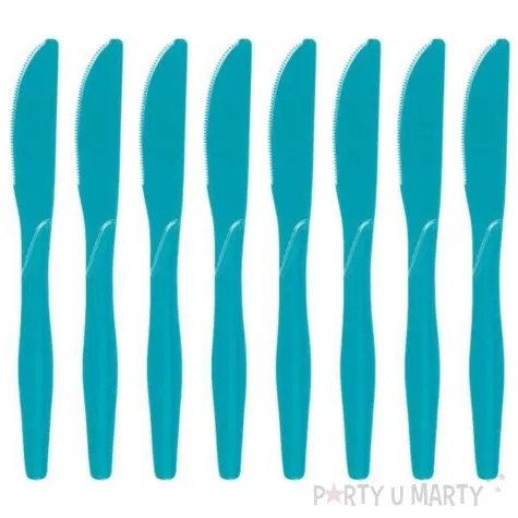 noze plastikowe classic godan turkusowe 18 cm 8 szt