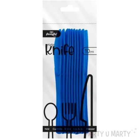 noze plastikowe classic granatowe partypal 10 szt