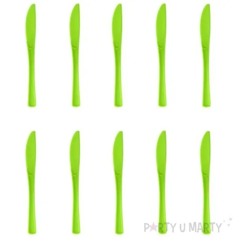 noze plastikowe classic limonkowe partypal 10 szt