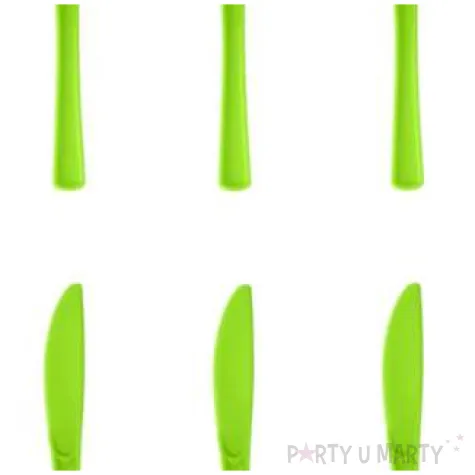 noze plastikowe classic limonkowe partypal 10 szt