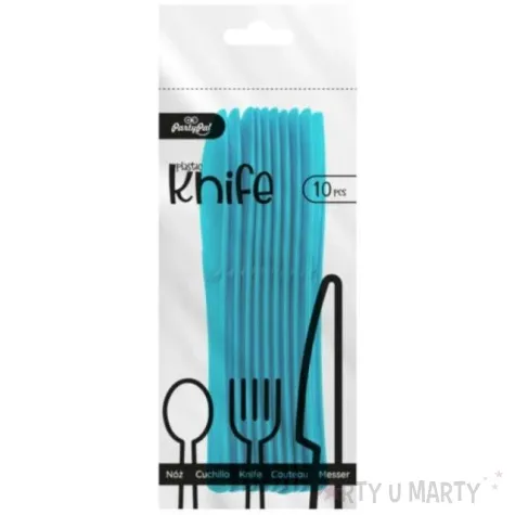 noze plastikowe classic niebieskie partypal 10 szt