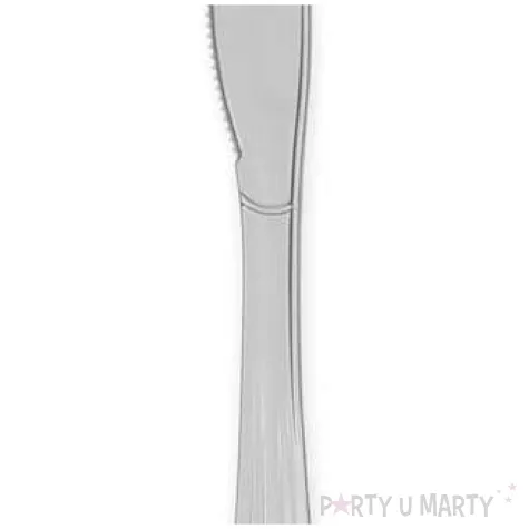 noze plastikowe classic partypal srebrne 20 szt