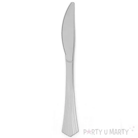 noze plastikowe classic partypal srebrne 20 szt