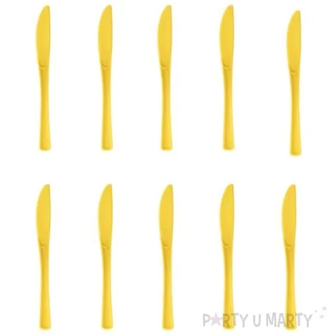 noze plastikowe classic zolte partypal 10 szt