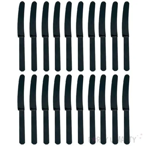 noze plastikowe czarne amscan 17 cm 20 szt