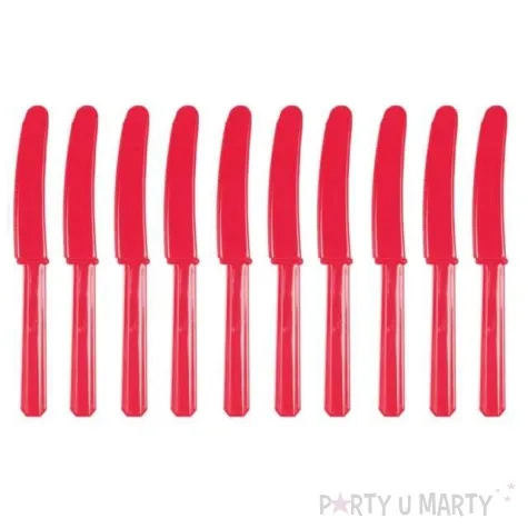 noze plastikowe czerwone amscan 17 cm 10 szt