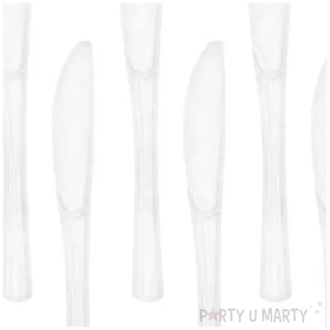 noze plastikowe dlugie bialy partypal 10 szt