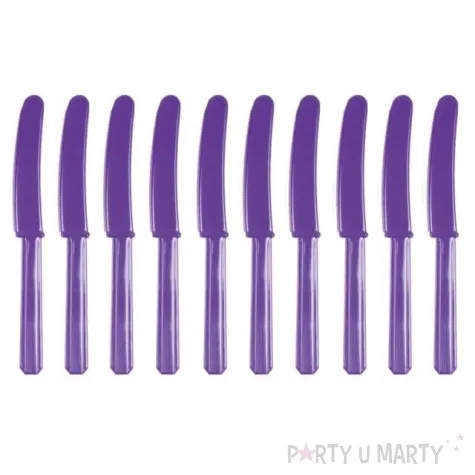 noze plastikowe fioletowe amscan 17 cm 10 szt