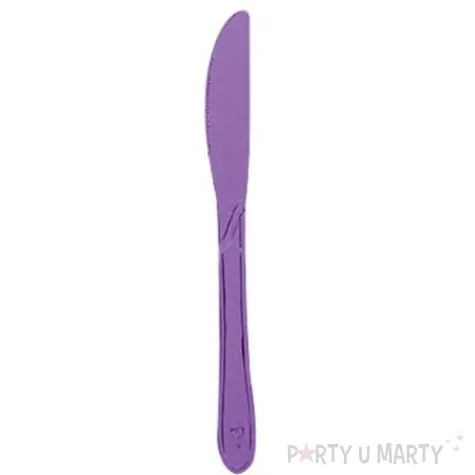 noze plastikowe fioletowe transparentne 15 cm 10 szt