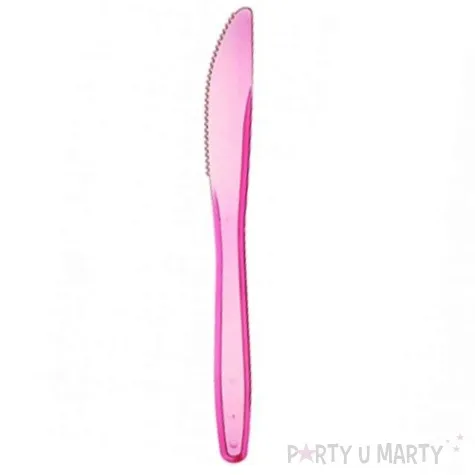 noze plastikowe fuksja transparentne 18 cm 6 szt