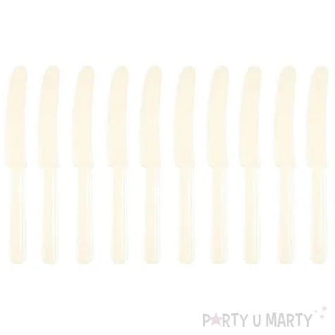 noze plastikowe kremowe amscan 17 cm 10 szt