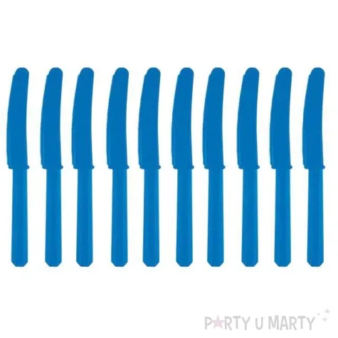 noze plastikowe niebieskie amscan 17 cm 10 szt
