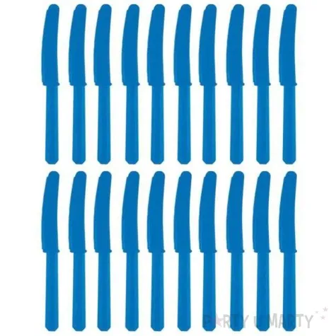 noze plastikowe niebieskie amscan 17 cm 20 szt