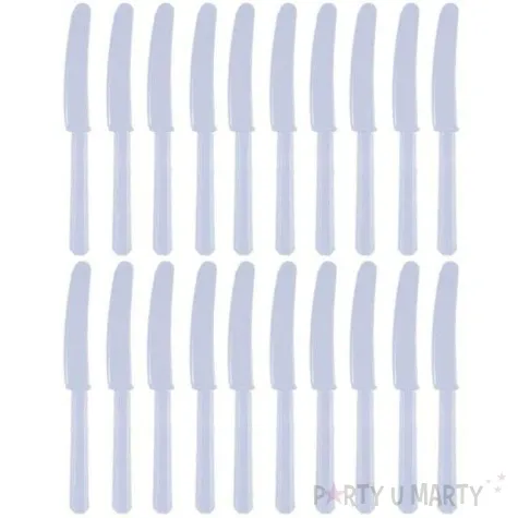 noze plastikowe niebieskie pastelowe amscan 17 cm 20 szt