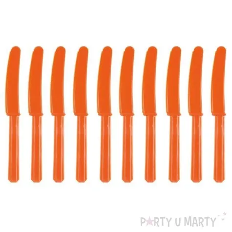 noze plastikowe pomaranczowe amscan 17 cm 10 szt