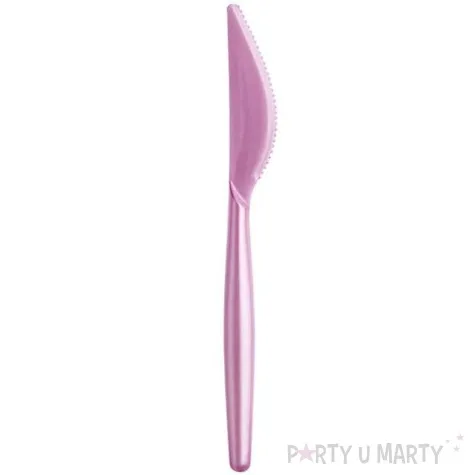 noze plastikowe premium goldplast rozowy perlowy 18 5 cm 20 szt