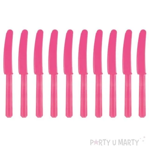 noze plastikowe rozowe ciemne amscan 17 cm 10 szt