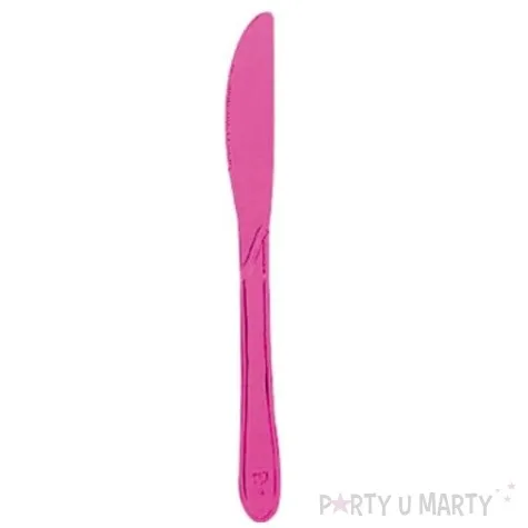 noze plastikowe rozowe transparentne 15 cm 10 szt