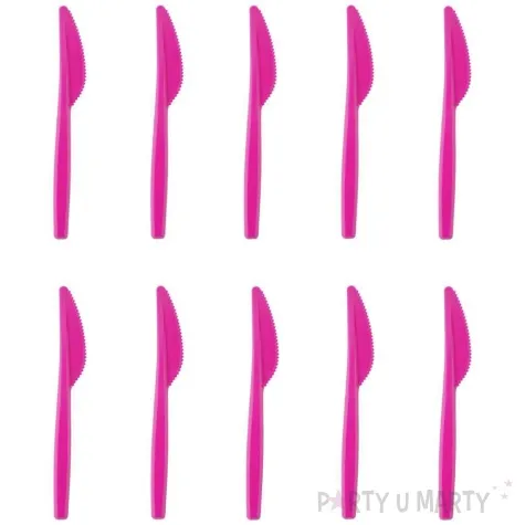 noze plastikowe soczyste kolory rozowy arpex 10 szt