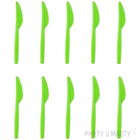 noze plastikowe soczyste kolory zielony arpex 10 szt