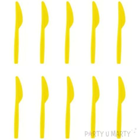 noze plastikowe soczyste kolory zolty arpex 10 szt