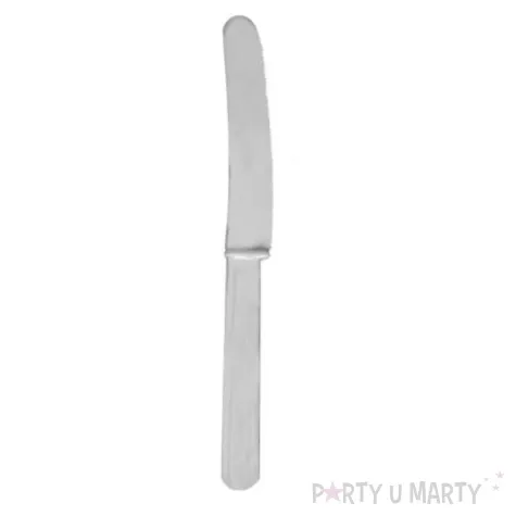 noze plastikowe srebrne 16 cm 20 szt