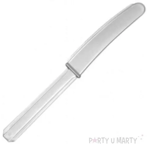 noze plastikowe srebrne 16 cm 20 szt