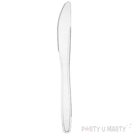 noze plastikowe transparentne 18 cm 24 szt