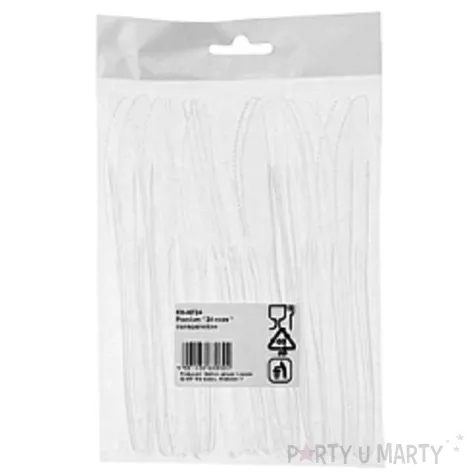 noze plastikowe transparentne 18 cm 24 szt