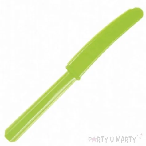 noze plastikowe zielone jasne amscan 17 cm 10 szt