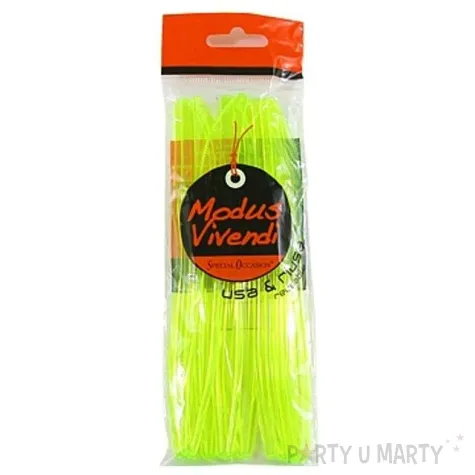 noze plastikowe zielone transparentne 15 cm 10 szt