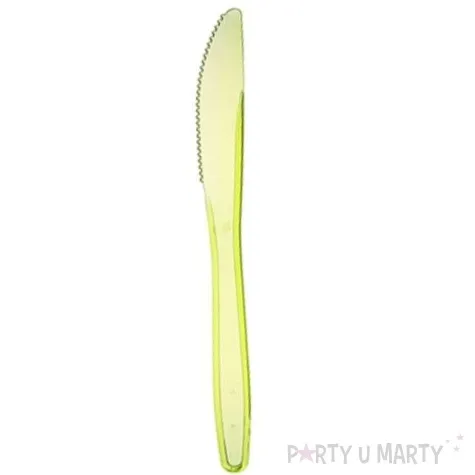 noze plastikowe zielone transparentne 18 cm 6 szt