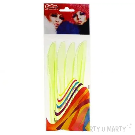 noze plastikowe zielone transparentne 18 cm 6 szt