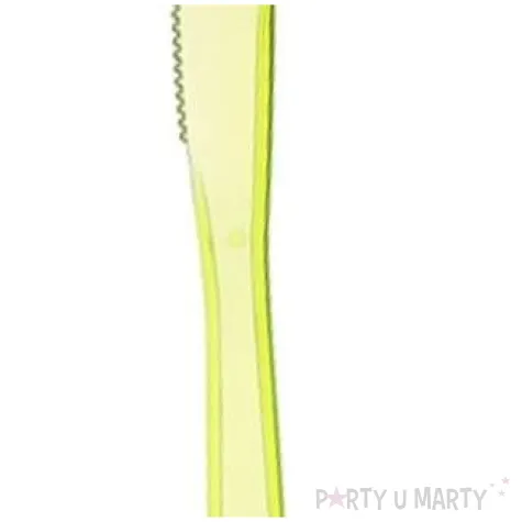 noze plastikowe zielone transparentne 18 cm 6 szt