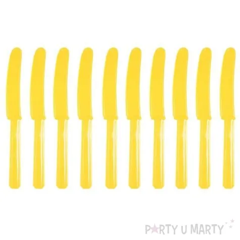 noze plastikowe zolte amscan 17 cm 10 szt