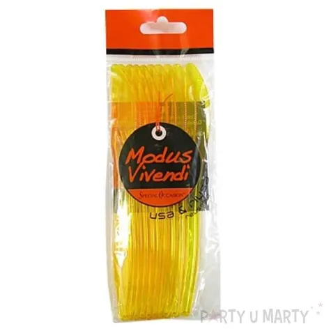 noze plastikowe zolte transparentne 15 cm 10 szt