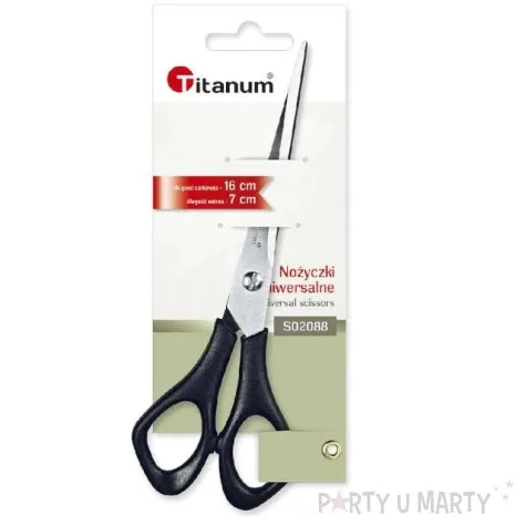 nozyczki classic czarne titanum 16 cm