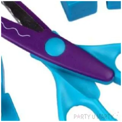 nozyczki dziurkacz wesole wzorki niebieskie titanum