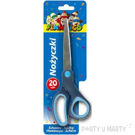 nozyczki ergonomiczne niebieskie titanum 20 cm