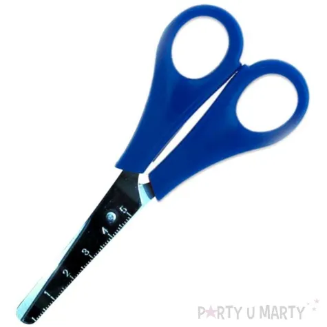 nozyczki szkolne z podzialka niebieskie fun joy 13 cm